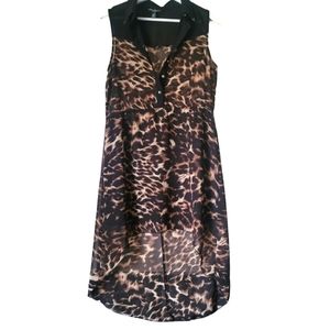 STREETWEAR Society Bittoned Leopard Dress Size Small